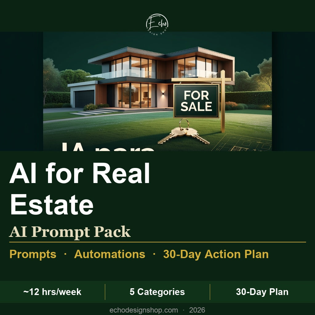 AI for Real Estate Prompt Pack – 200+ ChatGPT Prompts for Realtors