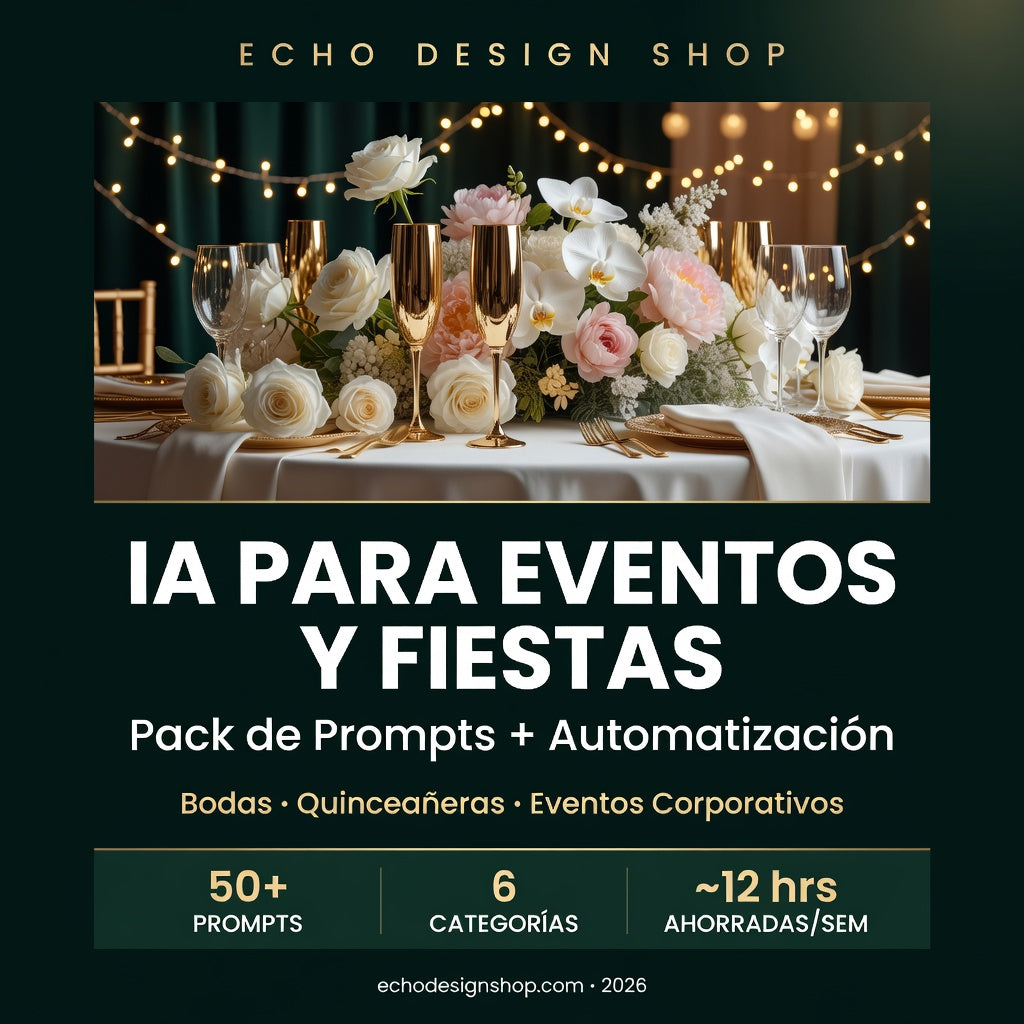 IA para Eventos y Fiestas 🌎 — Pack de Prompts con IA