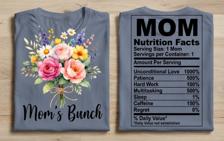 Mama’s Bunch Double-Sided V-Neck T-Shirt 🌸💕