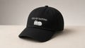 Black embroidered CEO of Napping dad hat with crowned sleepy cat