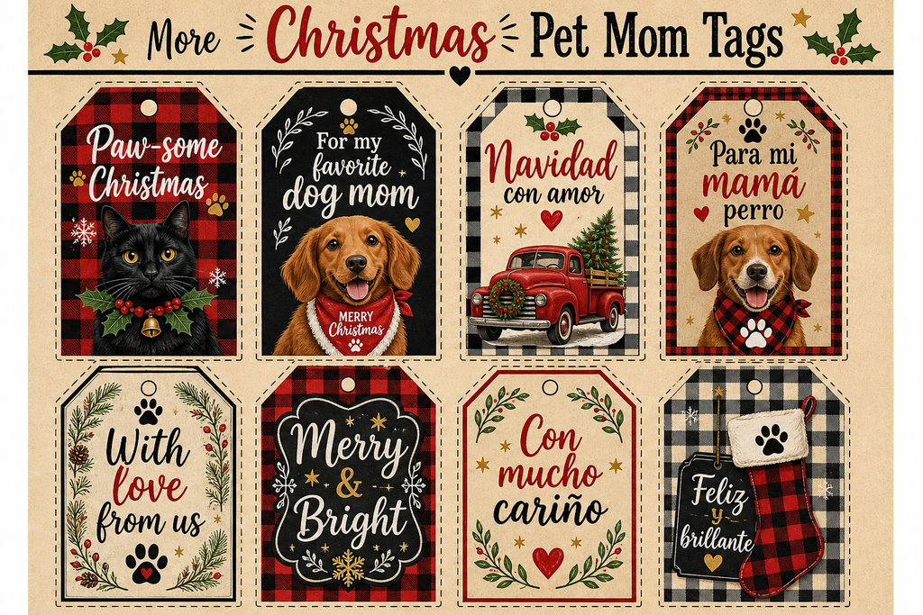 Christmas Pet Mom Gift Tags — farmhouse sheet 2