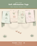 Soft Affirmation Gift Tags — Yoga / Calm botanical listing main 1200x1500